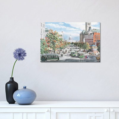 Washington DC Gridlock 1 Piece Wrapped Canvas Wall Art