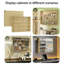 Vitrine de collection, porte d'armoire transparente, panneau stratifié réglable, conception murale, couleur chêne-121387640