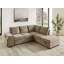 Canapé modulaire rembourré avec repose-pieds 94,88 po-1111629574