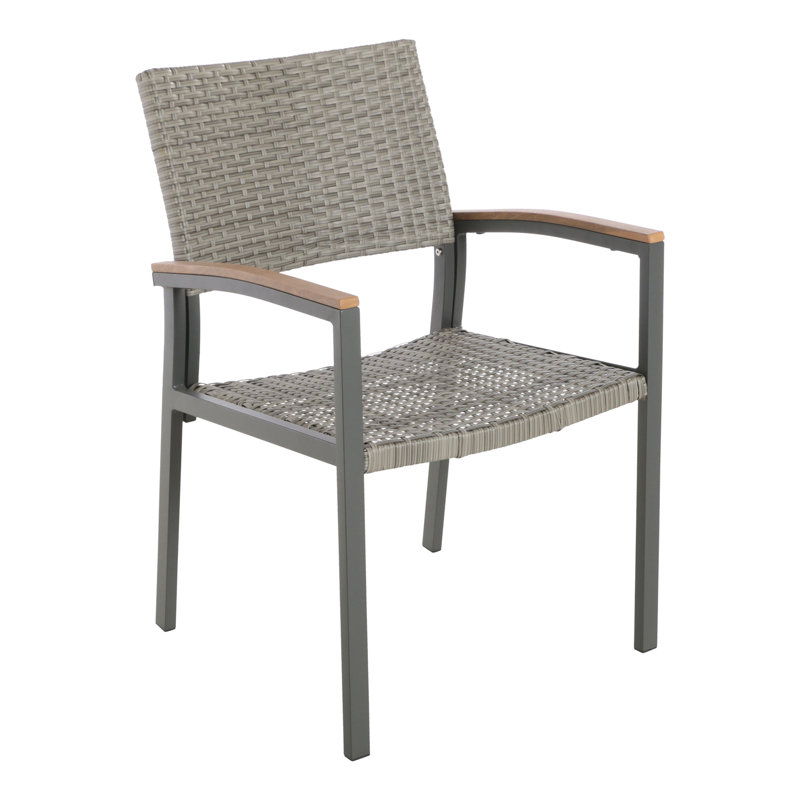 Grey Outdoor Chair - With Stylish Mesh Seat For Patio Dining Chair Cool Allure