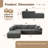 Boneless No Assembly Required Compression Packed 2 - Piece Corduroy Fabric Sofa-1374973089-1375061278