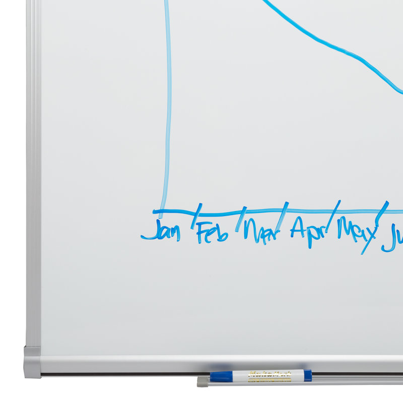 48" x 36" Magnetic Porcelain Steel Dry Erase Board with Aluminum Frame