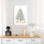 Modern Christmas Tree Presents Minimalist Modern Abstract Christmas Tree Winter Landscape Wall Art Print 1 Piece Wrapped Canvas Wall Art-1497196511