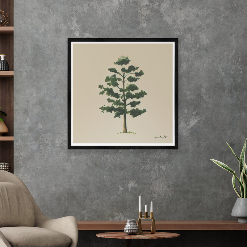 Arbre simple - impression de cadre photo, Noir