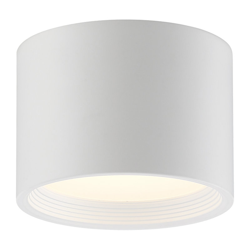 Plafonnier encastré 1 lumière à DEL Mcgann, H 4 po x l 5,25 po x P 5,25 po, blanc