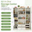 Grand garde-manger moderne avec 6 portes, tablettes réglables, plateaux coulissants et porte-bouteilles Modern-1238729771