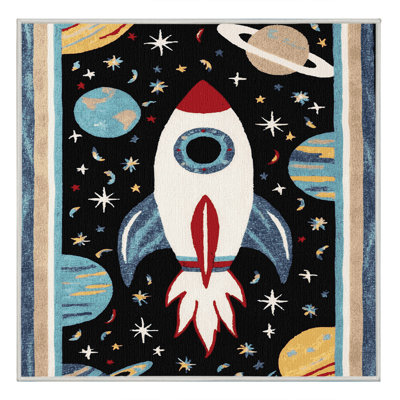 Machine Washable Space Beige Area Rug