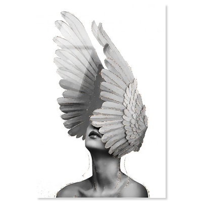 Unfurling Reversed Wings Canvas Fashion Print by Oliver Gal