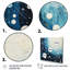 Bleu sarcelle blanc Mid Century Minimalist Rain I - impression-1440404086-1440404361