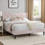 Lit double Niasa, velours capitonné en velours gris-117559685