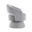 Fauteuil d'appoint pivotant, velours côtelé gris, base pivotante ronde en métal-130124920