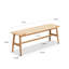 Banc de siège en bois de chêne tissé pour décor de chambre à coucher Natural - Space
