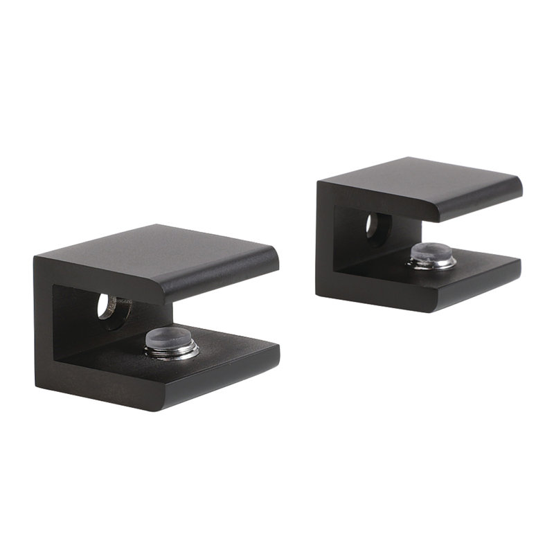 Kingston Brass Levitas Glass Shelf Clamp, Matte Black