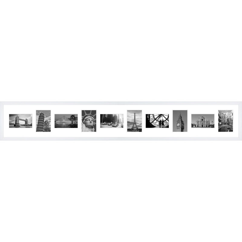Lachanta Wood Picture Frame with Mat, White