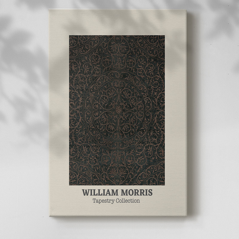 Toile tendue avec galerie William Morris, H 36 po x l 24 po