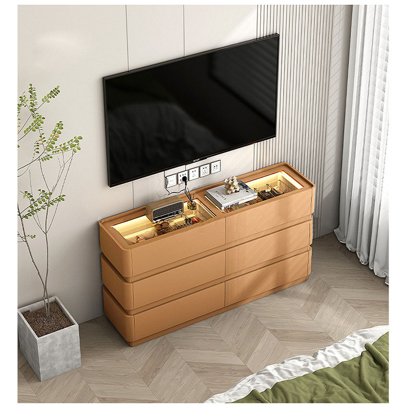 Simple Checkroom Jewelry Display Island C abinet, Orange