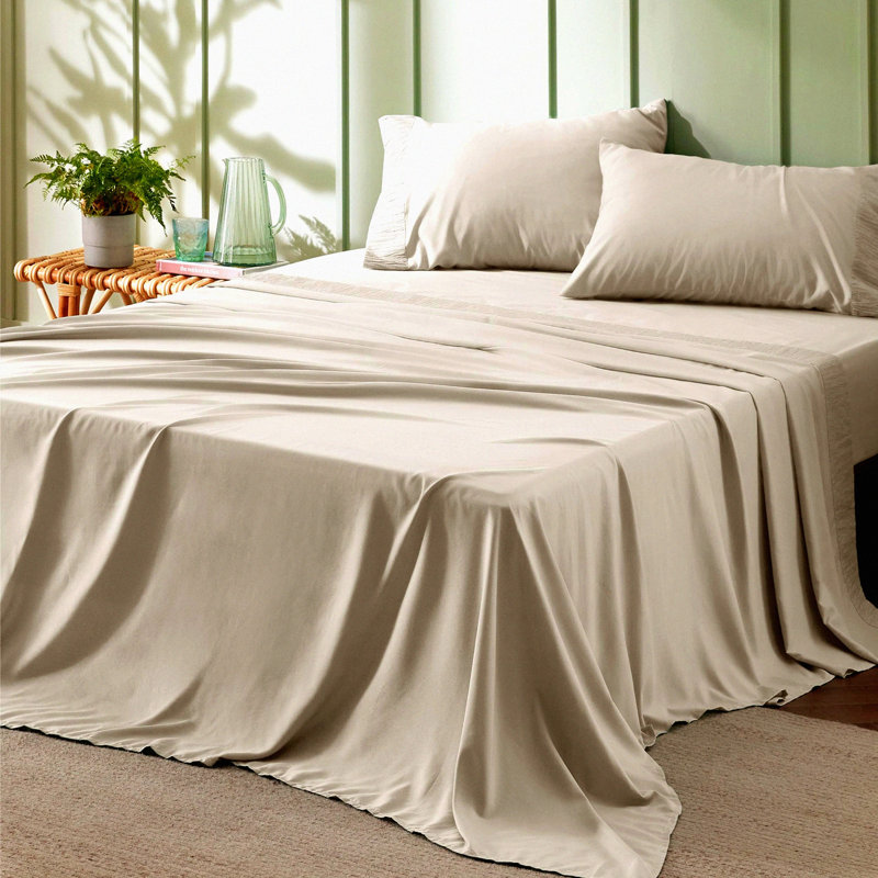 Boho Stripe Floral Microfiber Bed Sheet Set - Wrinkle & Fade Resistant Sheets with Deep Pocket & Pillowcases - Colorful Bohemian Print