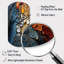 Horloge murale bleue, mouvements fluides bleus et oranges - formes abstraites asymétriques-105566486