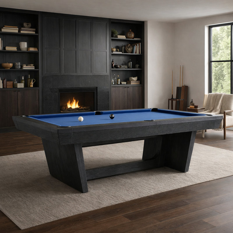 Kaci 8' Slate Pool Table In Black Ash