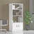 Modern Office Furniture Set (5 Pieces), White, Includes Study Desk (55.1 x 28.7 x 23.6 in), Coffee Table (23.6 x 18.1 x 18.1 in), Bookshelf (25.0 x 55.1 x 14.8 in) | 100% Melamine Coated Particle Board, Stylish & Functional Design-487469837