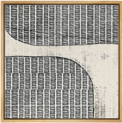 Color Blocks " Black & Tan Grunge Industrial Line Pattern Abstract Shapes Modern Art Decoration Minimal Calm/Zen "