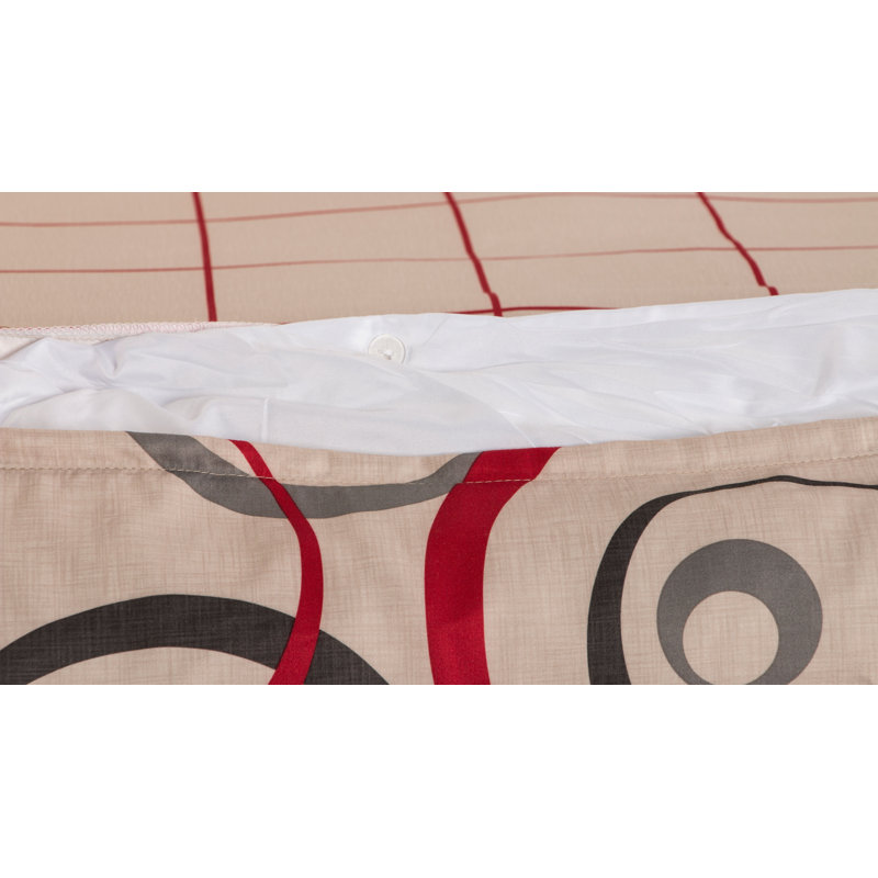 Circlet Geometric Shapes Duvet Cover & Insert, King Duvet + 2 King Shams + 1 Throw Pillow