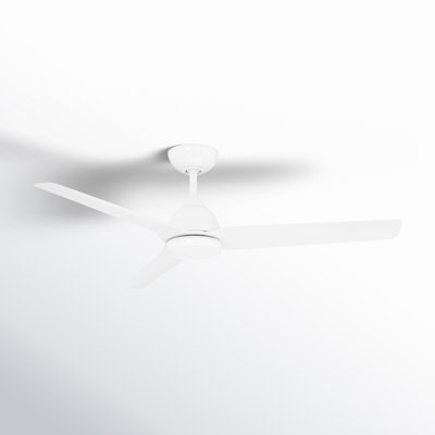 54" Mocha 3 - Blade Outdoor/Indoor Smart Propeller Ceiling Fan with Remote Control Included, Works With Google Assistant, Amazon Alexa, Samsung Smart Things