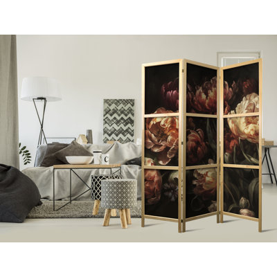 171cm H Solid Wood Folding Room Divider