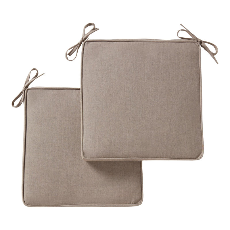 Sunbrella Outdoor Dining Chair Seat Pad, Cast Shale