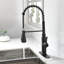 Robinet de cuisine rétractable à poignée simple avec accessoires-70171897