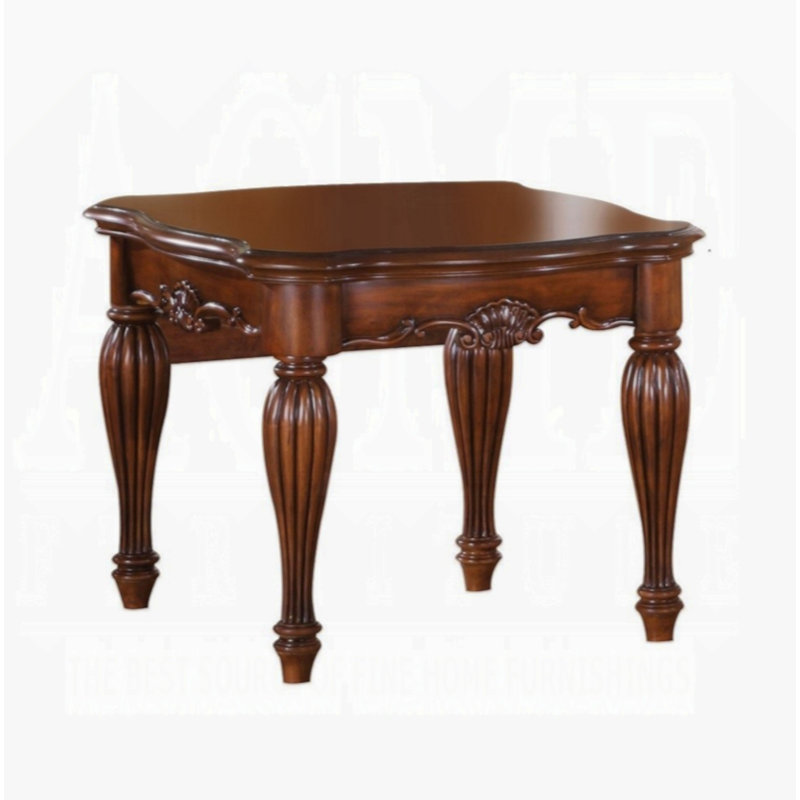 End Table With Turned Fluted Leg