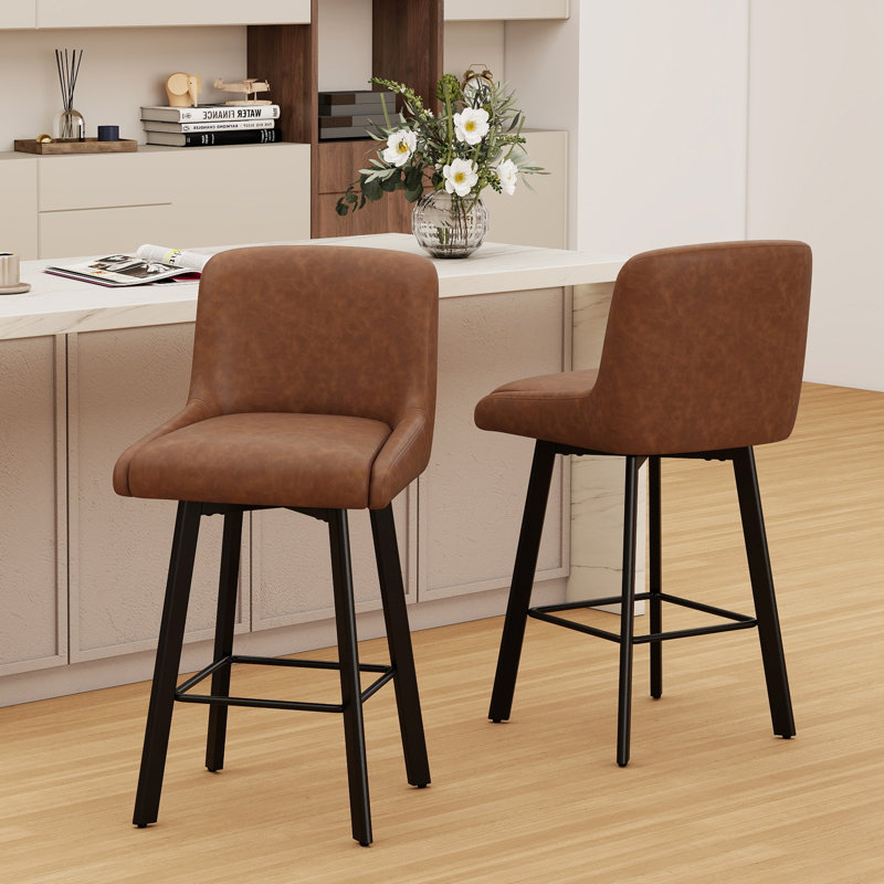 Tabouret de bar 26 po H, 2, Brun, Tabouret de bar = siège d'une hauteur de 26 po