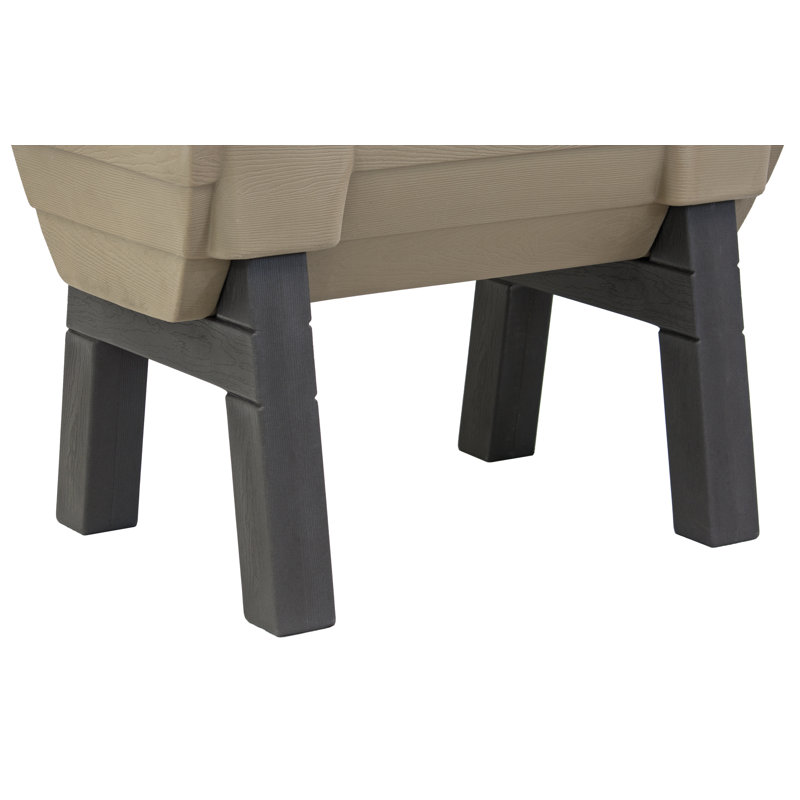 Khaki Self-Watering Elevated Plastic Garden Bed
