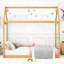 Lit simple couleur de bois