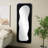Wood Wavy Room Floor Mirror-902963896