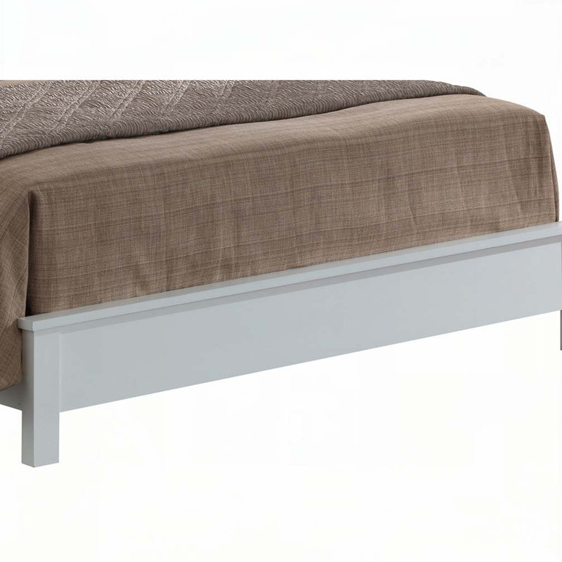 Wooden Storage Platform Bed Frame, Full, White