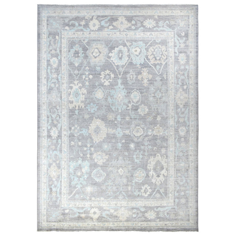 Oushak One-of-a-Kind 12'3" X 15'10" New Age Wool Area Rug in