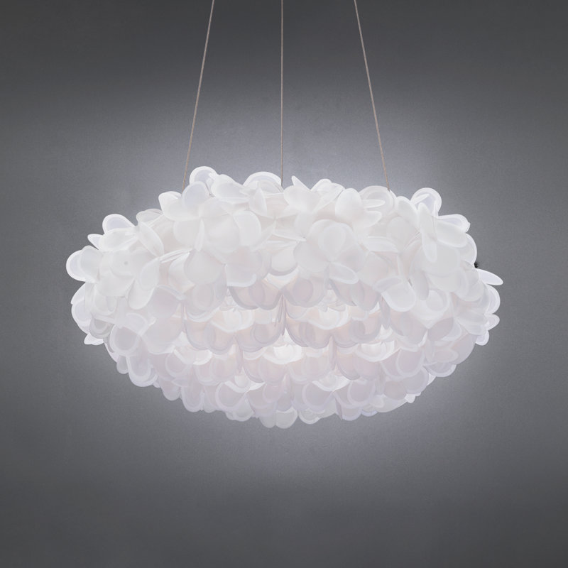 Fluffy 1 - Light LED Pendant, 7" H x 22" W x 22" D