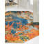 Tapis abstrait orange / bleu Octagon-86624597