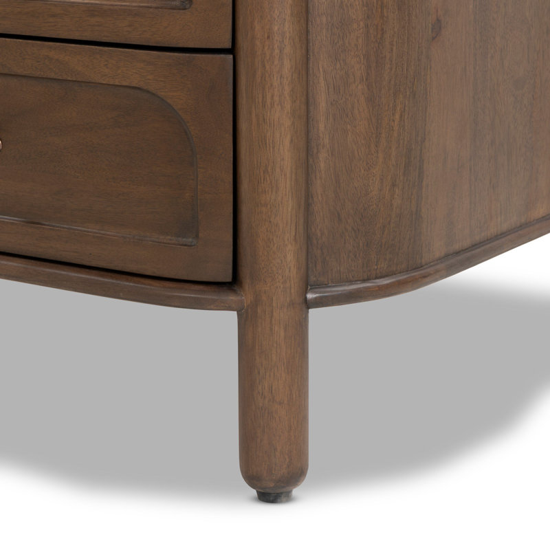 Divion 3 - Drawer Solid Wood Nightstand