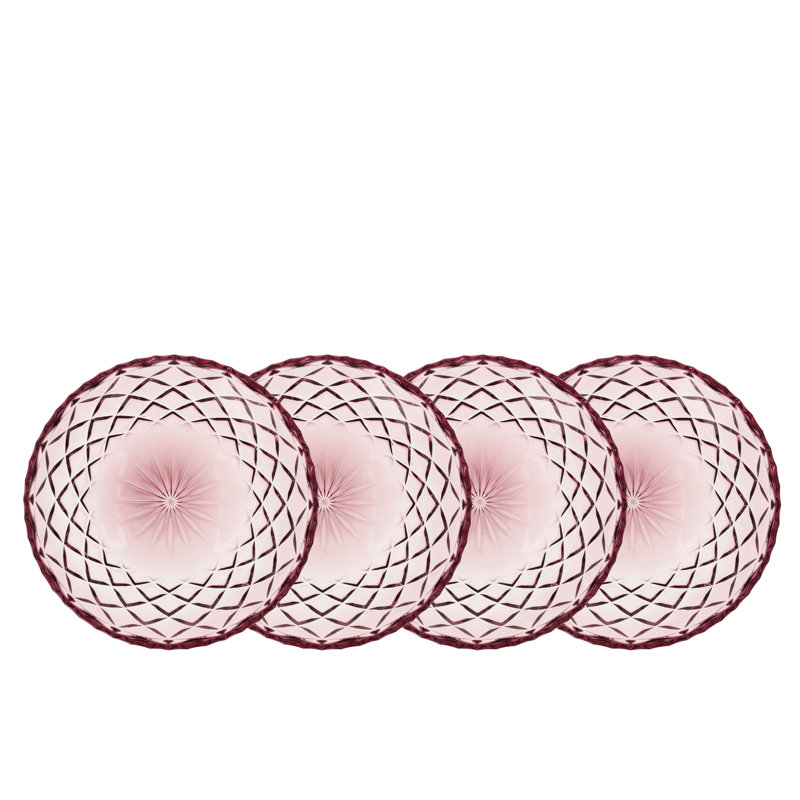 Tollette 16cm Glass, Antique pink and pink