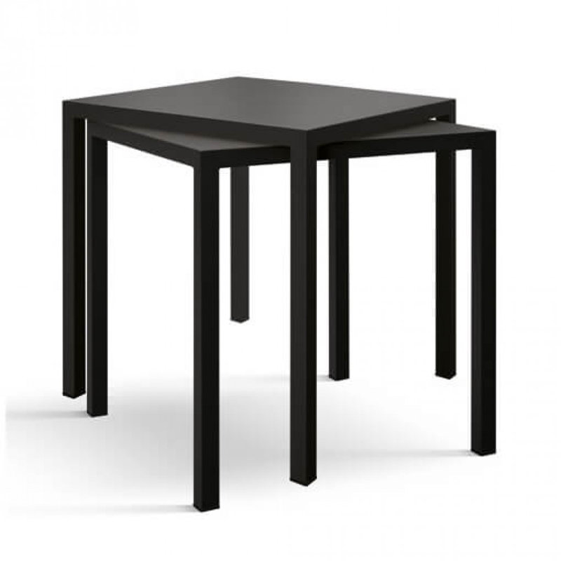 Mistee Square Metal Outdoor Dining Table , cm W cm D, Anthracite, 75cm H x 80cm W x 80cm L