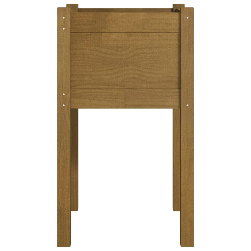 Najya Wood Pot Planter, 27.6" H x 15.7" W x 15.7" D, Honey Brown