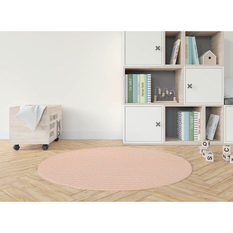 Tapis de jeu Chevron Wave Kids, Pêche / orange