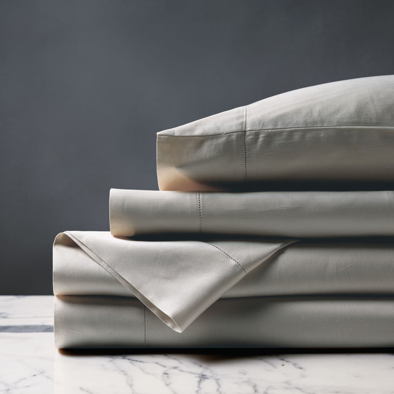 Ensemble de draps en satin Idris Deluca, Ensemble de draps grand lit + 2 taies d'oreiller
