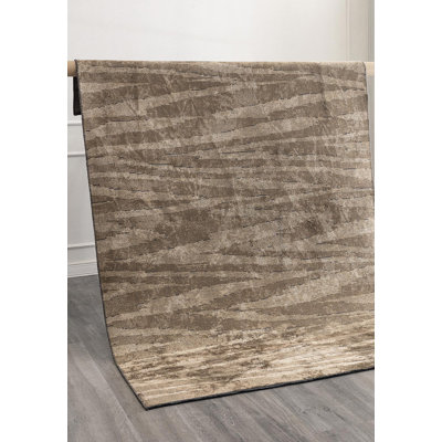 Zebra Chevron Contemporary Area Rug