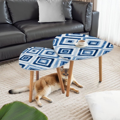Ensemble de 2 tables basses gigognes Triangle