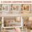 Square LED Lighted Tabletop Vanity Makeup Mirror with 3 Color Dimmable Lights