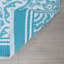 Tapis oriental turquoise / blanc Adil-2101189156