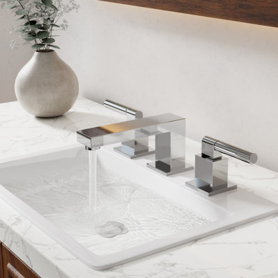 2-handle Bathroom Faucet with Drain Assembly